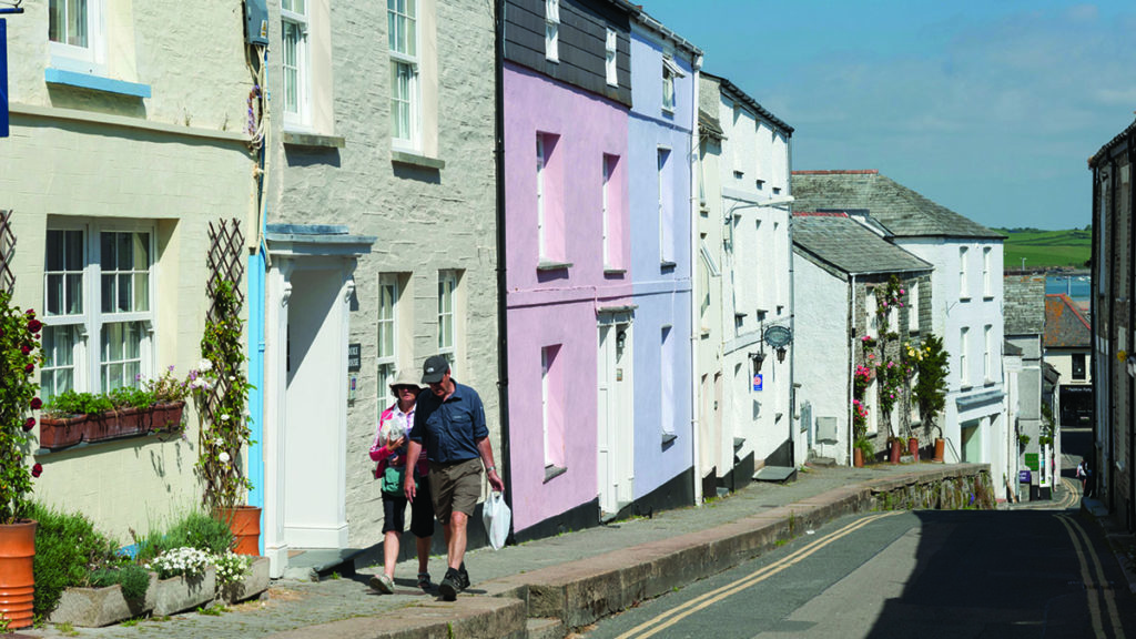Houses in Duke Street Padstow Cornwall UK