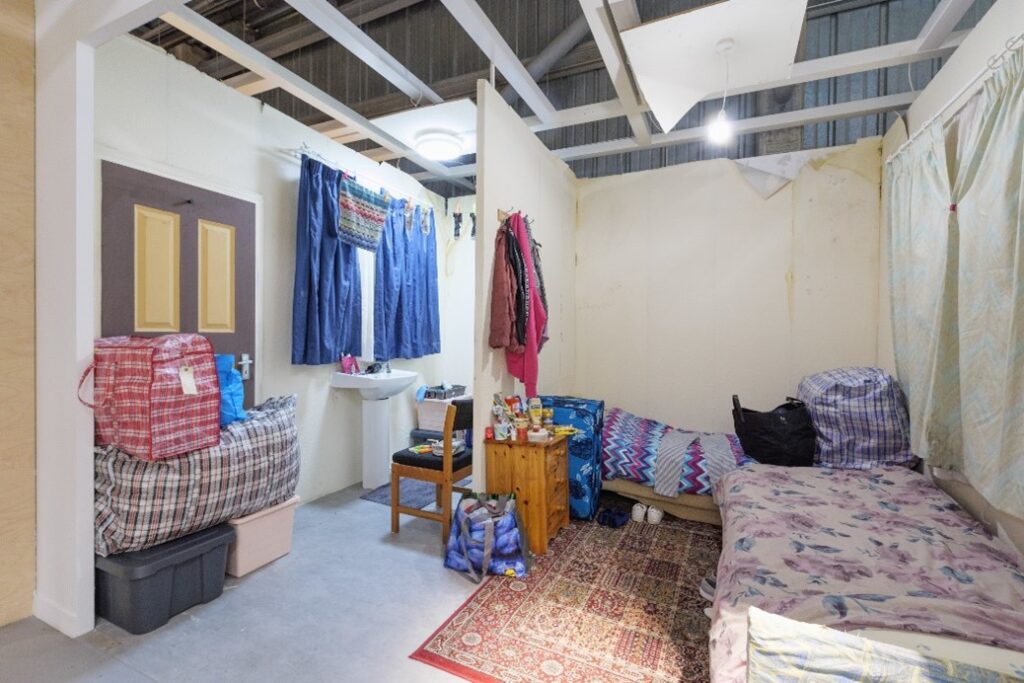 A roomset made by IKEA in partnership with Shelter for their 'Real Life Roomsets' campaign. It highlights the living conditions of people who are homeless.