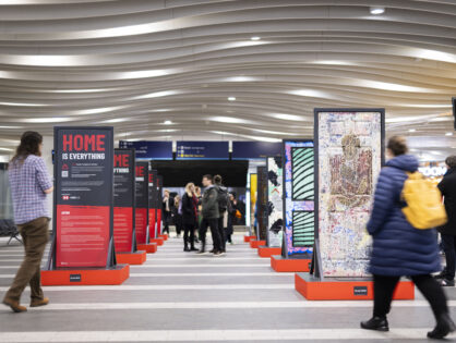 'No Place Like Home' - Shelter and HSBC UK host art exhibition at Birmingham New Street station